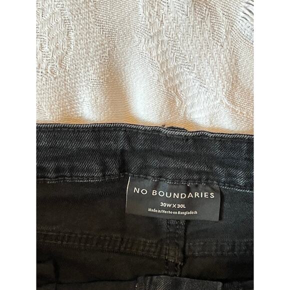 No Boundaries Black Distressed Jeans Mens 30x30 - Picture 5 of 5